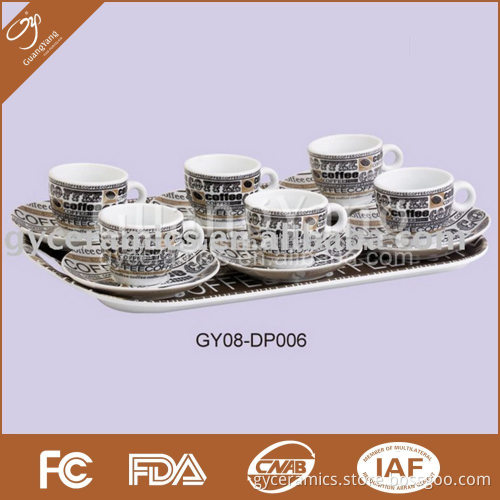 porcelain cup with metal stand in color box